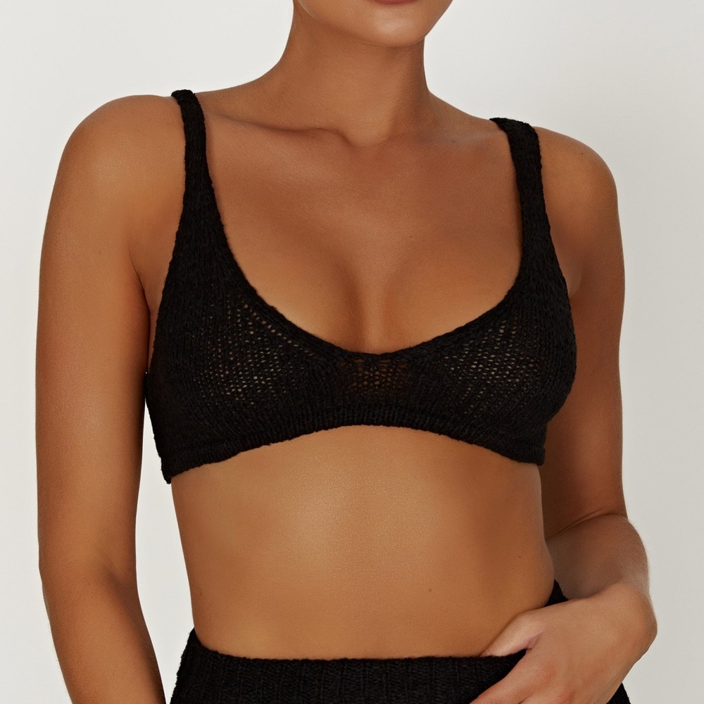 Meshki Black Knit Top